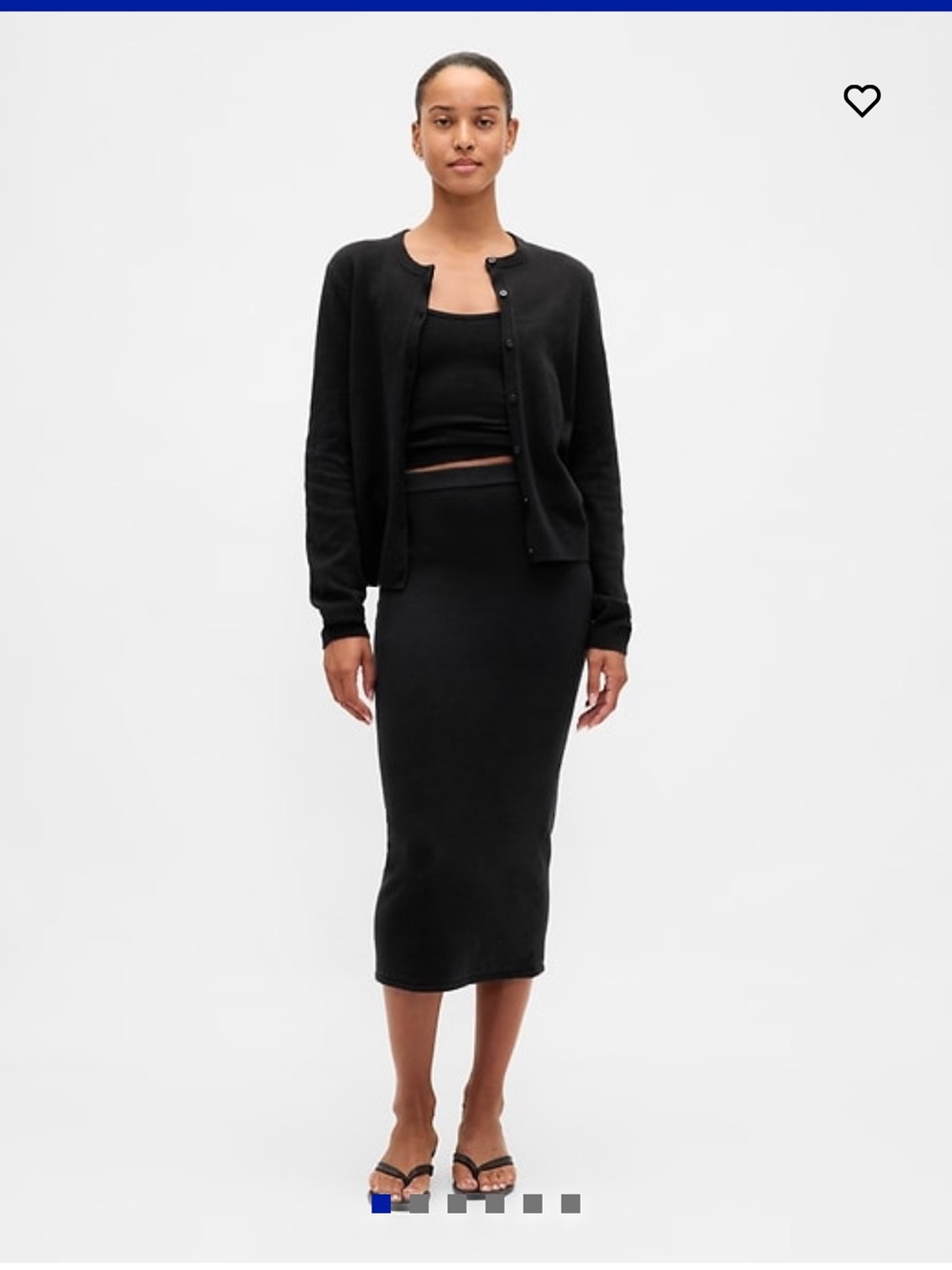 GAP CashSoft Midi Skirt XSP Matching Short-Sleeve CashSoft Top SP